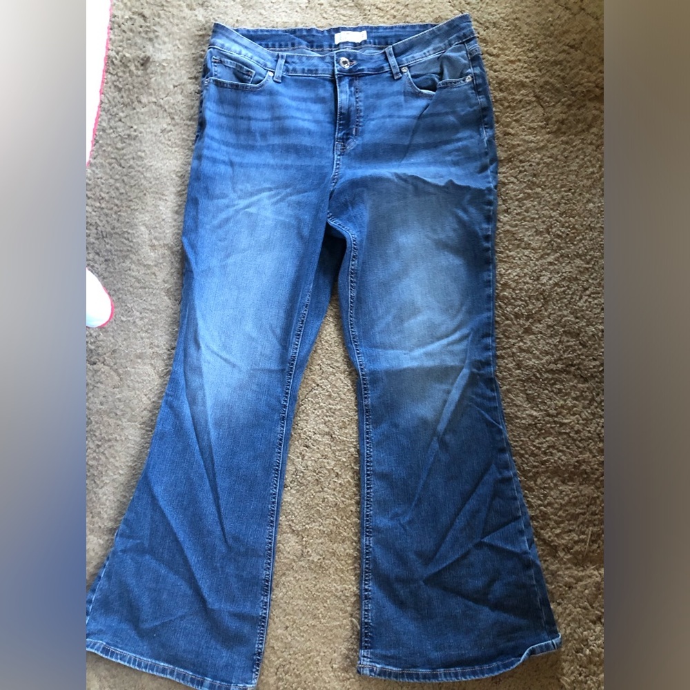 Maurices Women's Blue Flared Jeans
